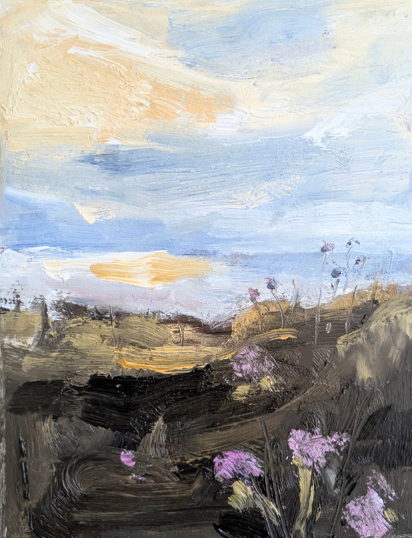 Cornish Spring Evening, Sea Sketch