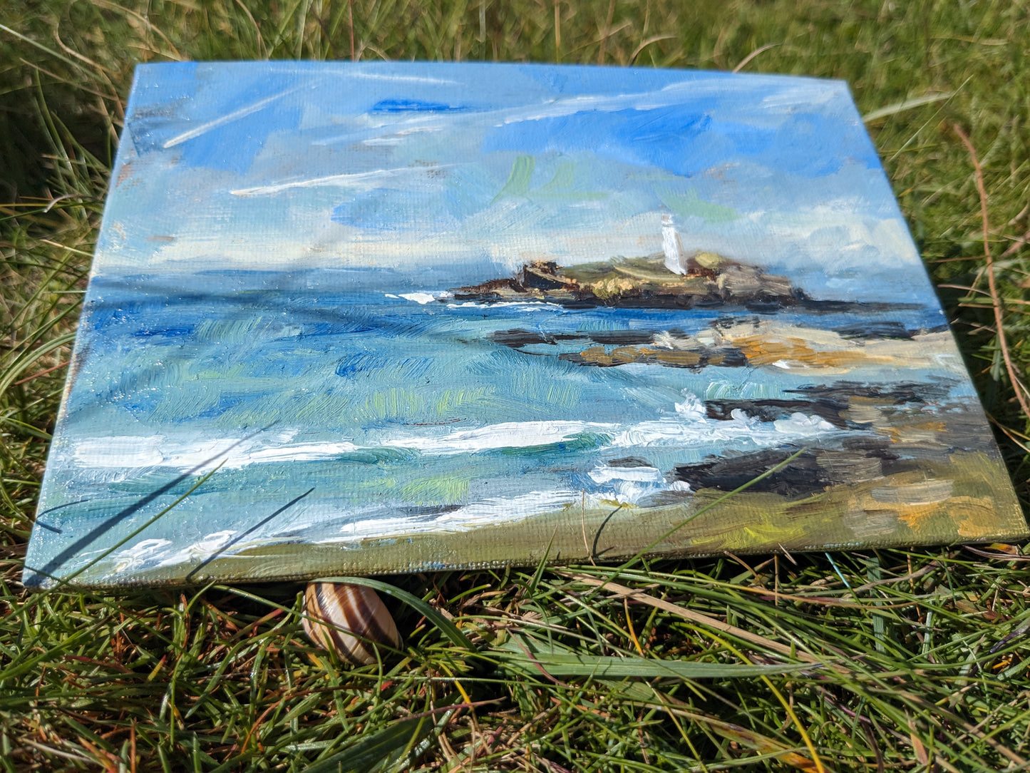 Godrevy Lighthouse from Gwithian [Highgate Contemporary Art November Anonymous Exhibition]