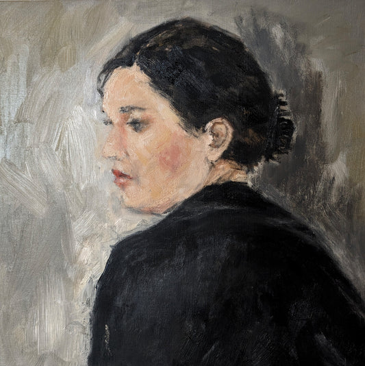 Woman With Black Hair Clasp [Portfolio, Not Currently For Sale]