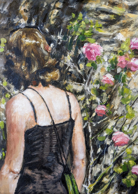 Anne-Hélène, in the Walled Rose Garden (Currently Portfolio, Not Yet For Sale)