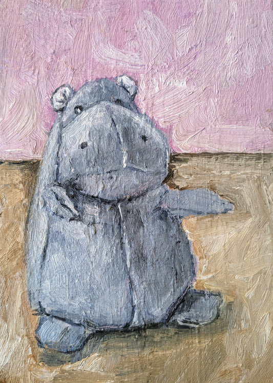 Sight-Size Stuffed Hippo (unframed)